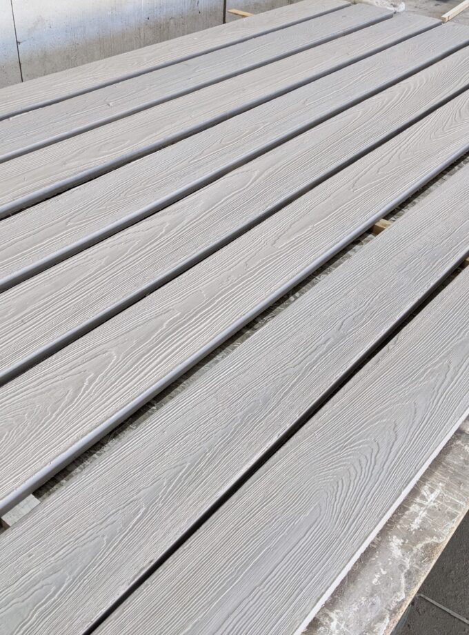 concrete wood plank